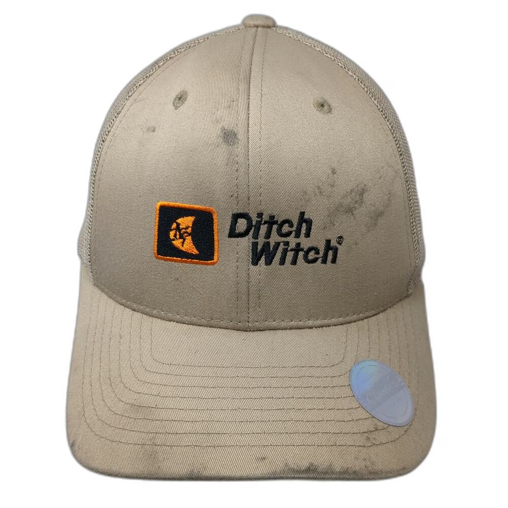 KBETHOS Ditch Witch Logo Trucker Hat Beige One Size Mesh Back Snapback Graphic